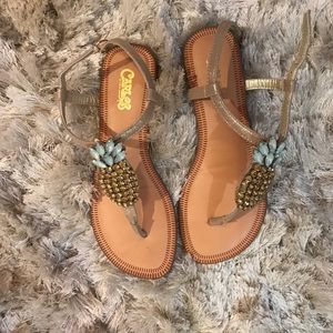 Carlos sparkly pineapple summer sandals